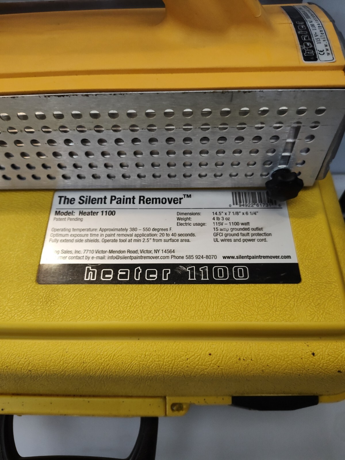 Speedheater 1100 The Silent Paint Remover Tested * Needs Bulbs, 1