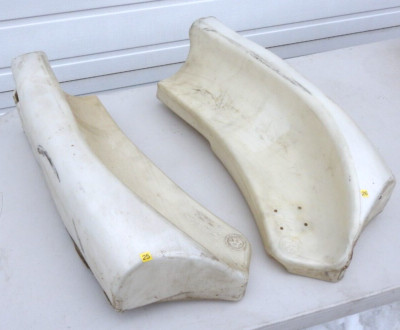 Kart racing Birel Freeline side pod set white with damage CIK 03-08