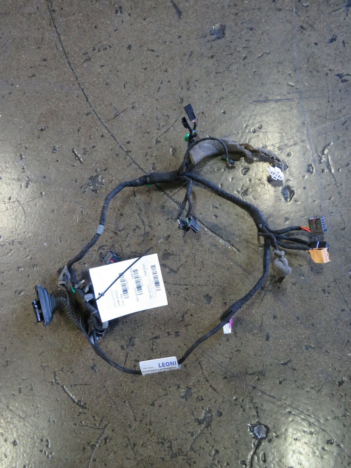 Lamborghini Gallardo, RH, Right Door Wire Harness, Used, P/N 400971036D