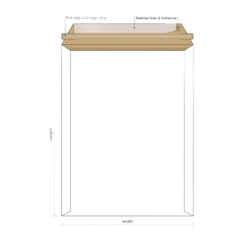 400 - 7x9 White Rigid Stay Flats Self-Seal Cardboard Envelope Mailers 7"x9" - Picture 4 of 5