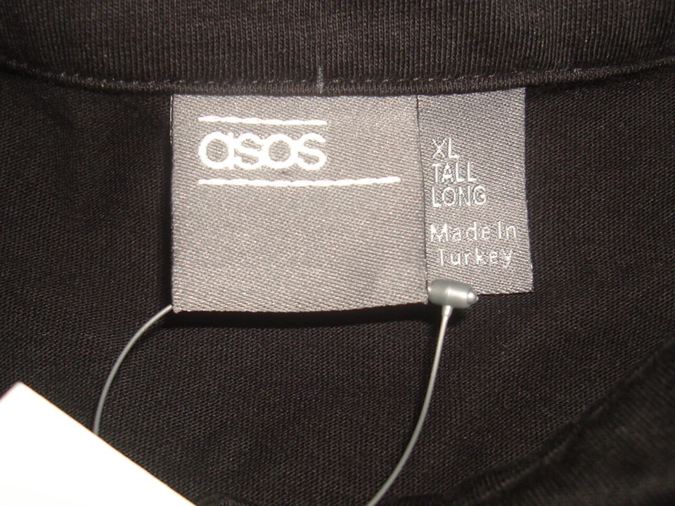 NWT ASOS MADE IN TURKEY BLACK 100% COTTON S/S POLO SHIRT SZ. L SLIM FIT - Image 4 of 4