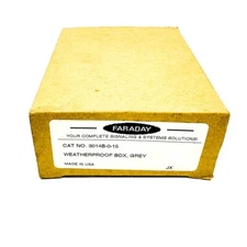 Faraday 3014B-0-15 Weatherproof Box Electrical Enclosure, Grey - Made in USA