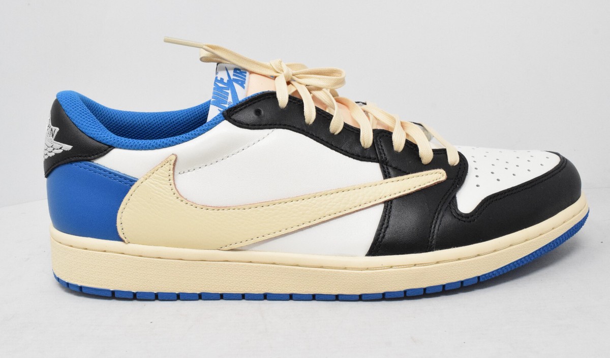 Size 13 - Jordan 1 Retro x Fragment Design x Travis Scott Low Blue