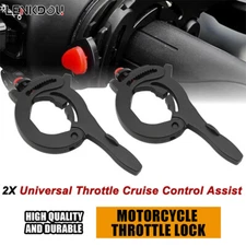 Motorcycle Throttle Cruise Control Assist Lock Clamp Universal For Harley Black