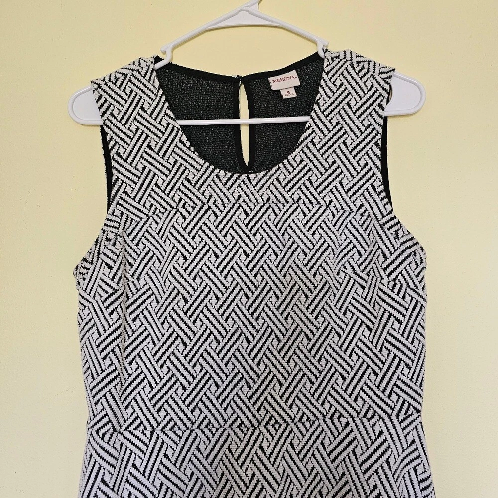 VETEMENTS Abito donna Merona bianco e nero fantasia media corpore capsule business