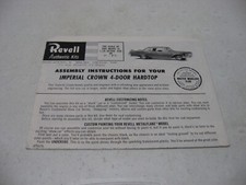 Instruction Sheet Only - Revell 1962 Chrysler...