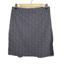 RipSkirt Hawaii Skirt S Length 2 Black White Batik Print Travel Pocket