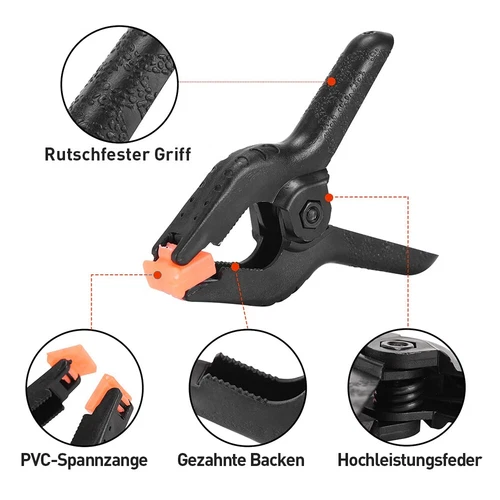 20 x abrazaderas abrazaderas de resorte 90 mm abrazaderas de sujeción abrazaderas de pegamento abrazaderas de sujeción abrazaderas de resorte - Imagen 3 de 16