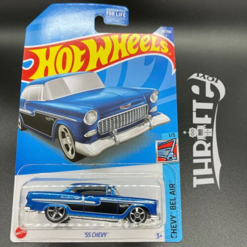 hot wheels 55 chevy 20/250 chevy bel air 1/5 blue 2021 Chase Piece