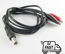 4sets 1.3M 5.5 x 2.1mm DC Power Male Plug to Dual Alligator Clip CCTV DC Cable