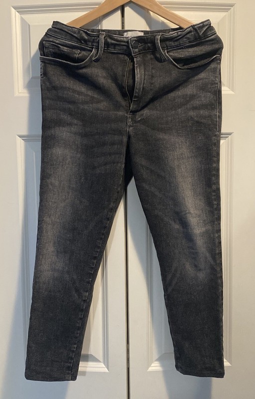 Frame "Le One Skinny" Jeans High Rise Stretch Hughes Gray Size 2