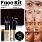 Women Face Kit For Facial Makeup 5 Pieces Facial Makeup Set Highly Pigmented