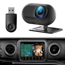 Baby Car Camera with Wireless CarPlay Adapter, 1080P HD Rear Seat Monitor Dis...