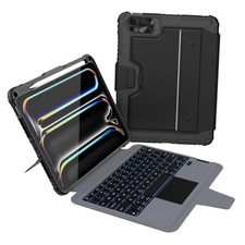 Rugged Detachable Keyboard Case with Trackpad for for iPad Pro 11 inch M5/M4 