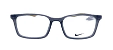 Unisex NIKE7282 037 Rectangle Gray/ Yellow Authentic Eyeglasses W/ Case