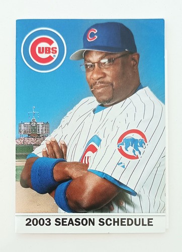 2003 CHICAGO CUBS POCKET SEASON SCHEDULE FREE SHIPPING