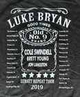 Luke Bryan Sunset Repeat Tour 2019 Black TShirt Size M Country Music Merch 19x26 — photo 4