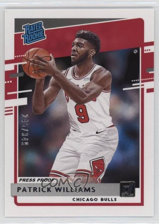 2020 Panini Donruss Rated Rookies Press Proof Silver /349 Patrick Williams 18jt