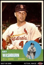 1963 Topps #206 Ray Washburn Cardinals 7.5 - NM+