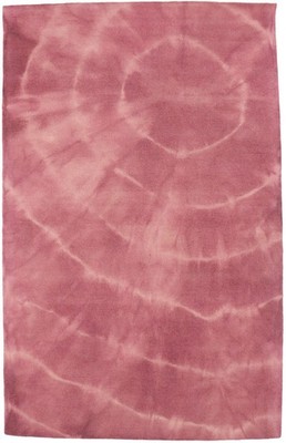 Hand-Tufted Deep Blush Tie-Dye Abstract Rug Modern Contemporary Carpet 5x8 ft