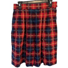 Susan Bristol Shorts High Rise Pleated Size 14 Rayon Plaid Academia Vintage 90's