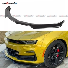 Fits For 16-22 Chevy Camaro 1LE Style Carbon Look Front Bumper Lip Splitter ABS
