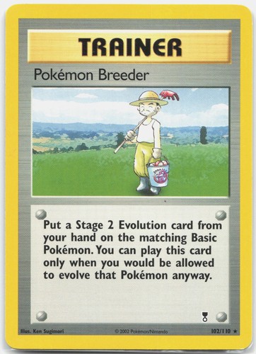 Pokemon Breeder Rare Legendary Collection LC Trainer 102/110 2002 LP