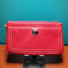 Coach Womens Red Leather Mini Bag/Wristlet