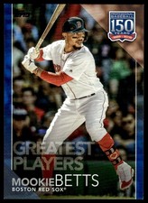 Mookie Betts 2019 Topps Update #150-27 150 Years Baseball Blue Red Sox Card