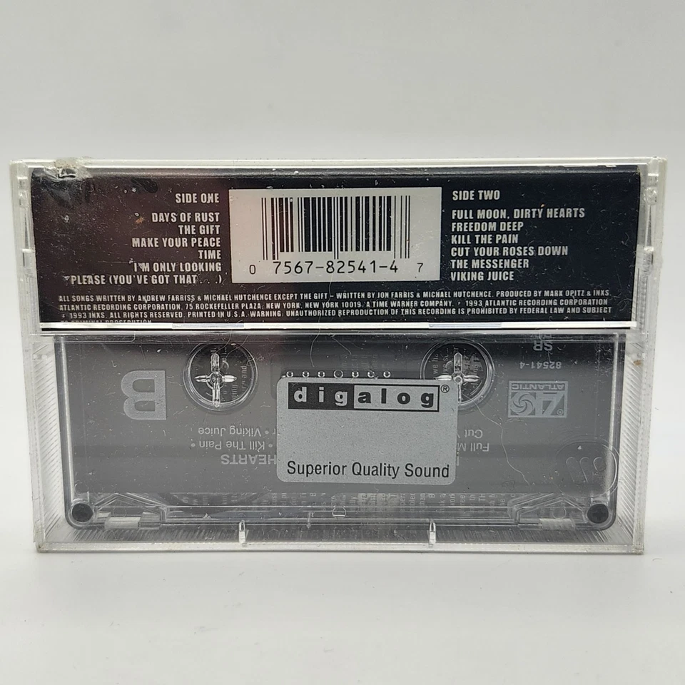 INXS Full Moon Dirty Hearts Cassette 1993 Atlantic Records 82541-4 HYPE Sticker - Image 2 of 4