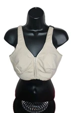 Curvy Couture Style #1416 34G/36 DDD Natural Front & Back Close Wire Free NWT'S