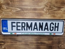 County Fermanagh Irish Vanity License Plate Bar Wall Decor  Northern Ireland