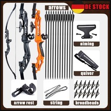 20-55lbs Bogenschießen 53" Takedown Recurvebogen Jagdbogen Set Sportbogen DE