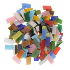 150 Pieces Rectangle Shape Glass Mosaic Tiles for Art crafts