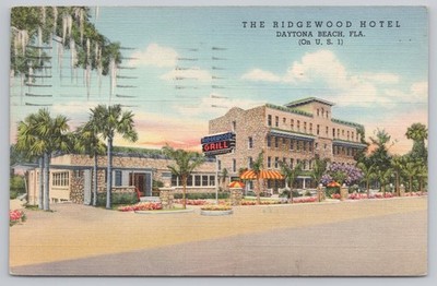 Ridgewood Hotel Daytona Beach Florida Postcard
