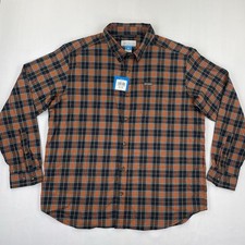 Columbia Flannel Shirt Men  s XL Brown Vapor Ridge 3 Long Sleeve Shirt NWT 60