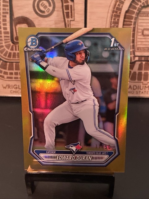 2026 Bowman Edward Duran #BCP-24 1st Bowman Chrome Gold Refractor /50 Blue Jays