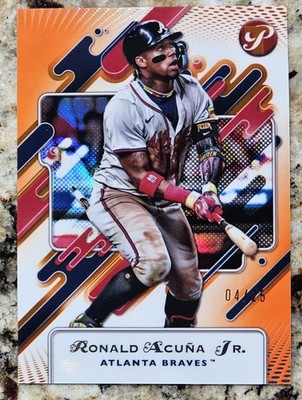 Ronald Acuna Jr 2025 Topps Pristine Orange Refractor /25 🟠 #85 Braves
