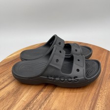 Crocs Baya Sandals Womens Size 7 Black Slide Casual Comfort Walking Two Strap