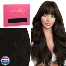 WENNALIFE Invisi Edge Tape in Hair Extensions Human Hair, 18 Inch 25g 10pcs D