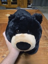 Aurora Black  Beige Bear Plush Stuffed Animal, Small 6-14 in, Washable, Age 3 