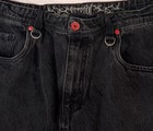 Y2K Vitriol Men 40 Ultra Wide Cropped Jean Long Shorts Black Oversize Rap Goth L — photo 3