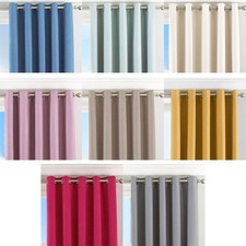 Riva Home Eclipse Plain Thermal Blackout Eyelet Lined Curtains