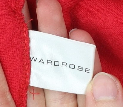 Wardrobe Womens Red Size 18 A-Line Stretch Knee Length Skirt - Image 4 of 4