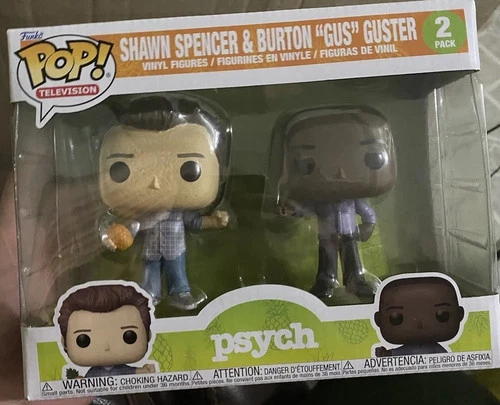 *DMG BOX* Funko Television Psych Shawn Spencer & Burton Guster Gus 2 Pack Vinyl