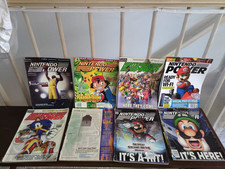 Vintage Lot of 8 Nintendo Power Magazines - Mixed Collection + SW CW Poster