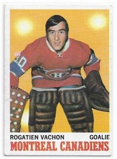 ROGATIEN VACHON 1970-71 Topps Hockey card #49 Montrel Canadiens EX/EX-