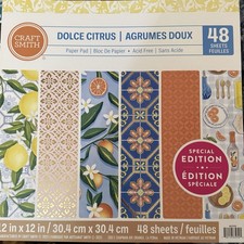 DOLCE CITRUS By Craft Smith 12 X 12 Paper pad~48 pages~So Nice QUICK SHIP!