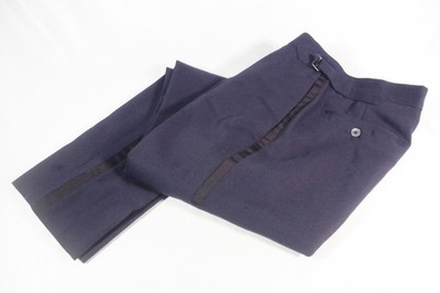Dunhill Ribboned Navy Blue Men's Wool Pants - Sz ~36
