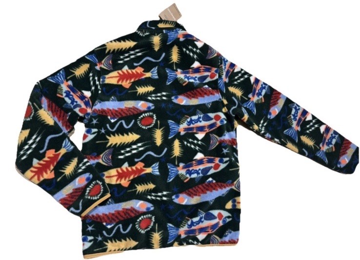 NWT PATAGONIA SYNCHILLA SNAP SALMON ENERGY OLD GROWTH GREEN MENS MEDIUM PULLOVER image 3